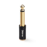 1/4" Mono To 1/8" Stereo Adapter, New Upgrade Gold-Plated 6.35Mm Ts Male Jack To 3.5Mm Trs Female Stereo Adapter For Headphone, Amp Adapte, Black - 1 Pack