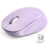 Wireless Mouse For Laptop Ergonomic Computer Cordless Mice Portable Silent Optical Mouse With Usb Receiver, 1600Dpi For Laptop Windows Chromebook Mac Notebook Desktop (Purple)