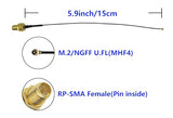Ufl To Sma M.2 Ngff U.Fl To Rp-Sma Female Mhf4 Connector Pigtail Antenna Extension Cable (15Cm (2 Pcs))