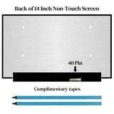 Lcd Screen Replacement For Asus Rog Zephyrus G14 Ga401Q, Fhd 1920X1080 40Pin Matte, Led Non Touch Display (144Hz- 40 Pin Connector)