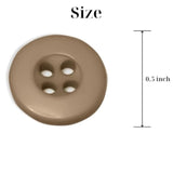 Tan Button 4-Hole Button 20L Melamine Shirt Buttons Plastic Button Sew