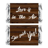 60 Rustic Theme Miniatures Candy Bar Wrapper, For Bachelorette, Bridal Shower Mini Candy Bar Stickers, Engagement Party Decorations Labels, Candy Not Included. Made In Usa