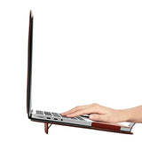 MOSISO Compatible with MacBook Pro 14 inch Case 2024 2023 2022 2021 M4 A3112 A3185 A3401 M3 A2918 A2992 M2 A2779 M1 A2442,PU Leather Folio Protective Stand Cover Sleeve with Keyboard Cover,Brown