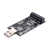 Cablecc Mini PCI-E mSATA to USB 2.0 External SSD PCBA Conveter Adapter Pen Dri