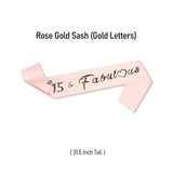 15 Party Supplies Rose Gold 15Th Birthday Decorations For Girls With H