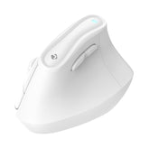 Wireless Mouse, Vertical Ergonomic Mouse With 2.4G Wireless & Bluetooth For 3 Multi-Device Function, Adjustable Dpi Modes, Compatible With Pc, Mac, Laptop - White