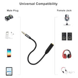 1/4 To 3.5Mm Adapter, 1/4" Female To 1/8" Male Stereo Audio Adapter For Headphone, Amplifiers, Guitar, Amp Etc. - 1Ft/30Cm