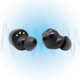 Two-220-C | Memory Foam Replacement Earbud Tips For Technics Eah-Az100, Denon Perl Pro, Soundcore, Cmf & More | Ultimate Comfort, Secure Fit, Superior Noise Isolation | Black, Medium (3 Pairs)