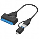 Cablecc Type C USB 3.0 Male to SATA 22 Pin 2.5" Hard Disk Driver SSD Adapter C