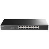 24 Port Gigabit Ethernet Switch Desktop/ Rackmount Plug & Play Shielded Ports Sturdy Metal Fanless Quiet Traffic Optimization 19 Inch Gs1024L