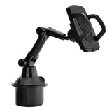 Car Cup Holder Phone Mount, Automotive 360° Rotatable Adjustable Gooseneck Height Cell Phone Cradle Mount with Extendable Cup Base Holder, Universal