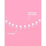 Diamond Ring 3D Banner - 5 Ft. | Engagement Party Decoration, Tying The Knot Proposal Decor, Bachelorette Backdrop, Just Married, Bridal Shower, She Said Yes