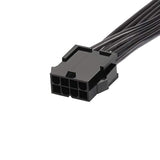 Eps 8 Pin Power Extension Cable, Atx Cpu 8 Pin Female To 8(4+4) Pin Male Eps Extension Cable For Motherboard (2 Pack), 12 Inch