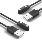 2-Pack Magnetic Cables Compatible With Eigiis Ke2 Ke3 Ke5 Ew5 Smart Watch Charger Usb Charging Cable (Black&Black)