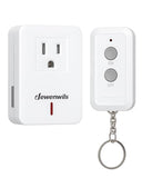 Indoor Remote Control Outlet, Expandable Remote Light Switch Kit, Wireless On Off Power Switch, 100Ft Rf Range, Compact Design, White