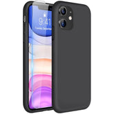 Designed For 11 Phone Case, With Screen Protector, Liquid Silicone Gel Rubber Full Body Drop Protection Shockproof Cover Phone Case For 11 6.1 Inch (Black)