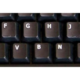 Online-Welcome German Non Transparent Keyboard Stickers Black Background