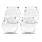 Flat-Sided Fishbowl Party Cups – 4-Pack (22 Oz) – Durable Plastic, Fun Fishbowl Design For Cocktails, Mocktails, & Parties – Perfect For Indoor/Outdoor Events, Bbqs, And Unique Party Favors