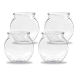 Flat-Sided Fishbowl Party Cups – 4-Pack (22 Oz) – Durable Plastic, Fun Fishbowl Design For Cocktails, Mocktails, & Parties – Perfect For Indoor/Outdoor Events, Bbqs, And Unique Party Favors