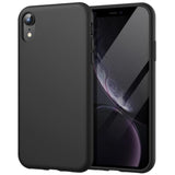 JETech Silicone Case for iPhone XR, 6.1-Inch, Silky-Soft Touch Full-Body Protective Case, Shockproof Cover with Microfiber Lining (Black)