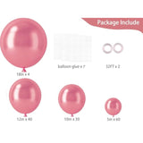 Leesoot 134Pcs Rose Gold Balloons Latex Balloons Different Sizes 18 12 10 5 Inches Party Balloon Kit For Birthday Party Valentine'S Day Baby Shower Graduation Wedding Holiday Decoration