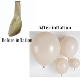 154Pcs Ivory White Balloons White Sand White Cream Beige Balloon For Balloons Arch Different Sizes 5/10/12/18 Inch Garland Kit For Wedding Birthday Party Supplies Bridal Shower Decorations