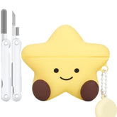 AirPods 4 Case 2024, Star Shape Silicone Case in Yellow