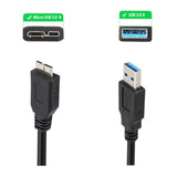 Usb 3.0 A To Micro B Cable,External Hard Drive Cord Compatible For Seagate,Wd,Toshiba,Westgate,Samsung Galaxy S5,Note 3,(1 Meter,Black),High Speed Data Transmission