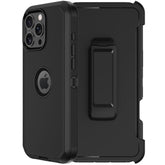 For Iphone 16 Pro Phone Case,Military Grade Drop Protection Cell Phone Cover With Belt Clip Holster Stand,Screen Protector X2 Rugged Shockproof Kickstand For Iphone 16 Pro Case 6.3” (Black)