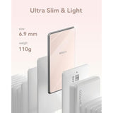 Magsafe Battery Pack 0.27'' 5000Mah Ultra Slim Magnetic Portable Charger Power Bank Support Usb C Pd 20W Fast Charging, Compatible With Iphone 16 Pro Max/15/14/13/12 Mini, Pink