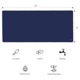 3Xl Extended Gaming Mouse Pad/Mat 46"X20"(Navy Blue) - Large & Wide Desk Cloth Mousepad - Stitched/Water Proof/Non Slip Base