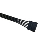 Sata Power Extension Cable 2Pcs 11.8Inch Black 15Pin Sata Male To Female Exten