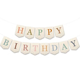 Happy Birthday Felt Banner Boho Happy Birthday Hanging Banner Bohemian Birthday Felt Garland Flag Rainbow Birthday Bunting Garland For Party Baby Shower Home Fireplace Nursery Backdrop Decor