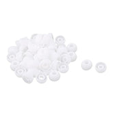 uxcell Silicone Replacement Earbud Tips, 50 Pcs 4mm Inner Hole Ear Bud Tip Noise Isolation Cap Replacement Cover for Most in Ear Earphone Headphone, White