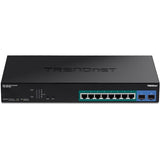 10-Port Gigabit Web Smart Poe+ Switch With 8 Gigabit Poe+ Ports, 2 Sfp Slots, 130W Poe Budget, Vlan, Qos, Lacp, Ipv4/Ipv6 Static Routing, Protection, Black, Tpe-1021Ws