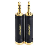 3.5Mm M To 6.35Mm F Stereo Pure Copper Adapter, 1/8 Inch Plug Male To 1/4 Inch Jack Female Stereo Adapter, Can Be Used For Conversion Headphone Adapte, Amp Adapte, Black Fashion 2-Pack