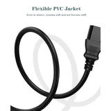 Amplifier Power Cable Cord Compatible Guitar Amp, Ion Ipa76C Ipa76A Ipa76S Ipa23 Block Rocker, Block Party & Live, Job Rocker, Explorer Portable Speaker System 3-Prong Wall Power Cable Plug