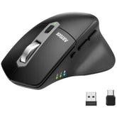 Multi-Device Wireless Bluetooth Mouse With Nano Usb-A, Usb-C Receiver Ergonomi