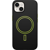 OtterBox iPhone 14 Colorful Grip Case - Electric Vibes (Black/Lime Green), Snaps to MagSafe, Ultra-Sleek, Raised Edges Protect Camera & Screen