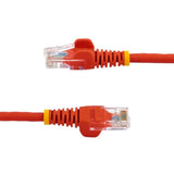 Cat5E Patch Cable With Snagless Rj45 Connectors - 10 Ft - Red (45Patch10Rd)