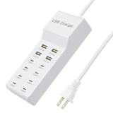 Multi-Port Usb C Charging Station - Fast Charger For Iphone 15/14, Samsung Galaxy, Ipad And Tablets - Desktop Home Usbc Charger Hub With Ul Certification And Safety Travel Protection White