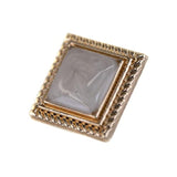 20 Pcs Vintage Square Gray Enamel Metal Shank Sewing Buttons For Coats