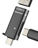 USB C Splitter for IPhone 16 15 Pro Max Adapter OTG Cable (2in1) Digital Camera for Charging Converter Charger Female for IPad Data Card Reader