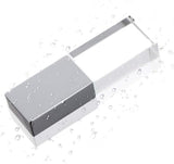 New Crystal Transparent Rectangle Genuine Usb Flash Drive 3.0 Led Lighting Memory Stick Birthday Wedding Gift Pen Drive,Silver (32Gb)