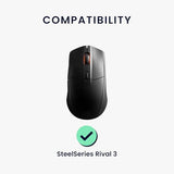 Mouse Feet Replacement Compatible With Steelseries Rival 3 Computer Mouse Skates Sticker - Black