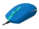 203 Prodigy Wired Gaming Mouse, 8,000 Dpi, Rgb, Lightweight, 6 Programmable Buttons, On-Board Memory, Compatible With Pc/Mac - Blue