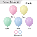 110pcs 12" Pastel Macaron Balloons — Latex Party Decoration Set