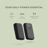 Satechi OntheGo 67W Wall Charger, GaN USB C Travel Charger with 2 USB-C PD Fast Charging Ports, for MacBook Pro/Air, iPad Pro/Air, iPhone 16, Steam Deck, Galaxy, Windows – Black