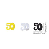 2100 Pieces 1.6Oz Double Sided Sparkly Number 50 Confetti For 50Th Birthday, 50Th Class Reunion, 50Th Wedding Anniversary,Etc (Mixed)"