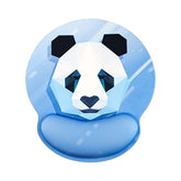 Panda Mouse Pad- Memory Foam Mousepad Wrist Support With Anli Slip Rubber Base-Soft Comfortable Surface (Crystal Panda)